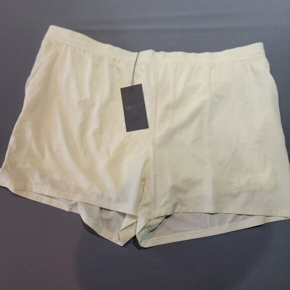 VRST Mens Light Yellow 5"Accelerate Running Brief Shorts Stretch Size 2XL NWT - Picture 1 of 10